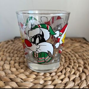 1994 Warner Bros Looney Tunes Christmas glass